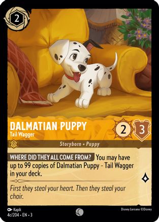 Dalmatian Puppy - Tail Wagger C [INK - #004c]