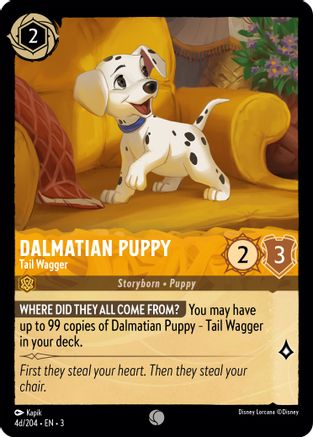 Dalmatian Puppy - Tail Wagger D [INK - #004d]