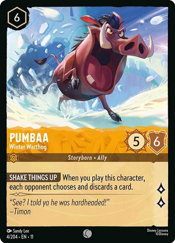 Pumbaa - Winter Warthog [11 - WIS - #004]