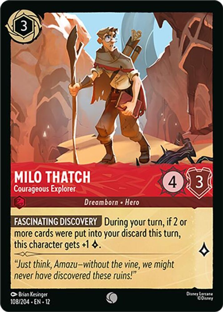 Milo Thatch - Courageous Explorer [12 - WUN - #108]