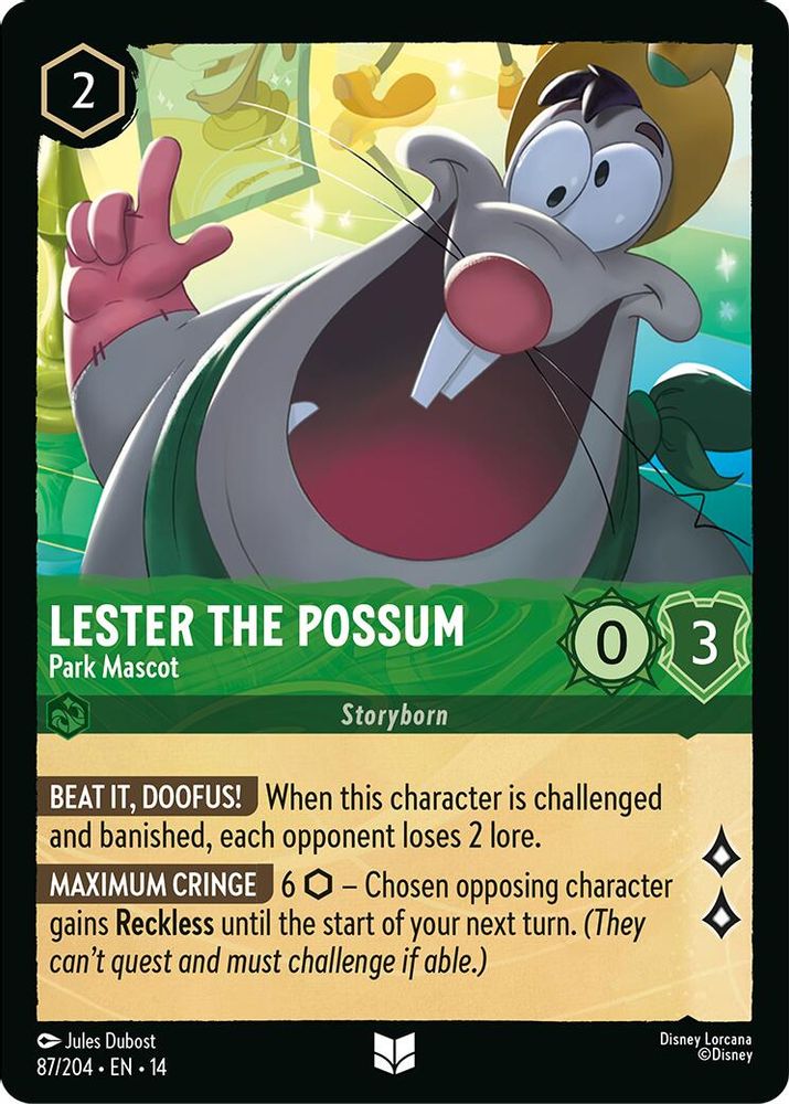 Lester the Possum - Park Mascot [14 - HYP - #087]