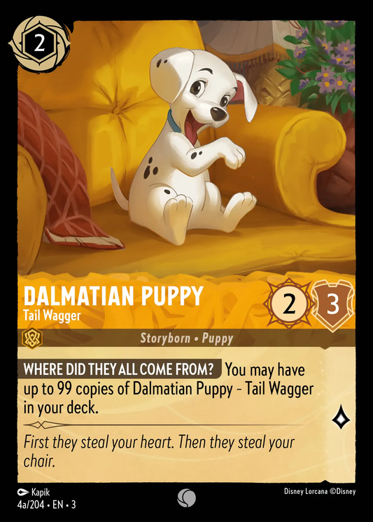 Dalmatian Puppy - Tail Wagger A [INK - #004a]
