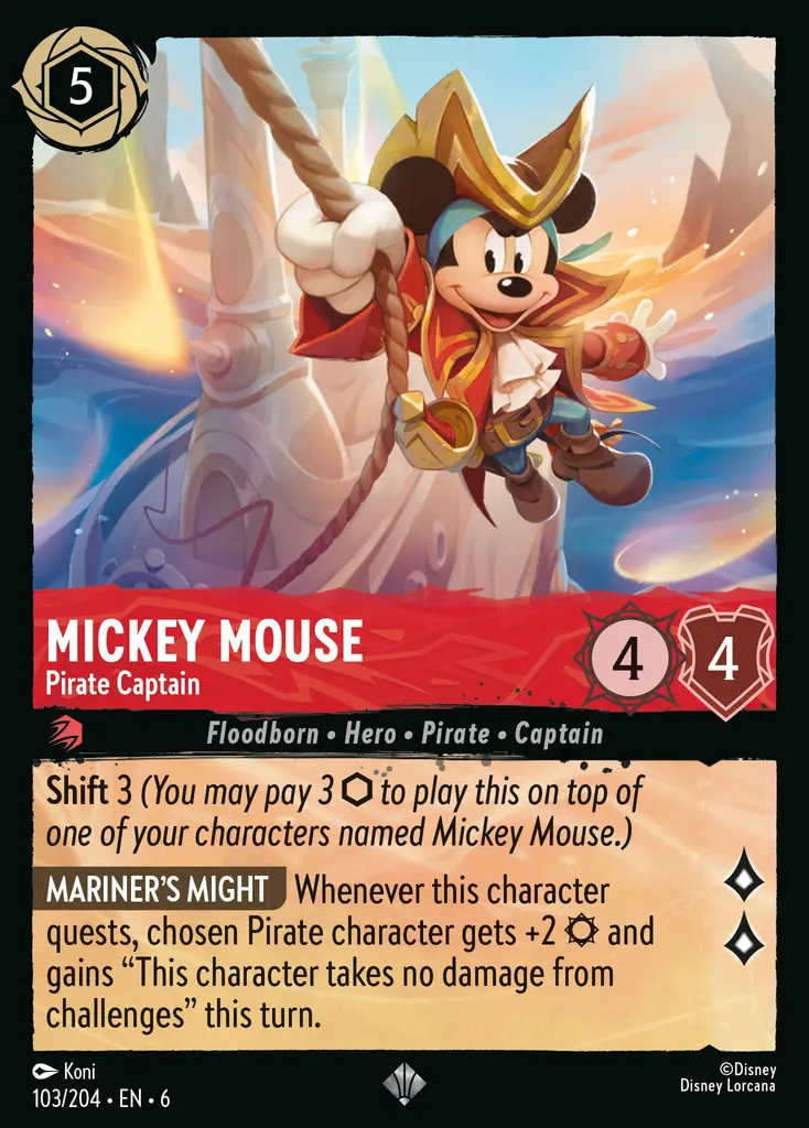 Mickey Mouse - Pirate Captain [AZS - #103]